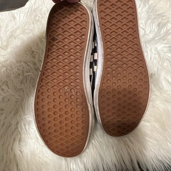 Vans High-Top Sneakers - Black with Multicolor Checkered Design - Picture 7 of 8